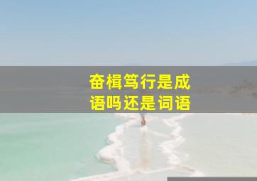 奋楫笃行是成语吗还是词语