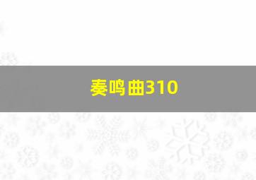 奏鸣曲310