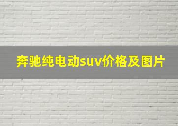 奔驰纯电动suv价格及图片