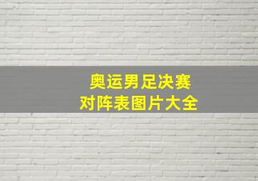 奥运男足决赛对阵表图片大全