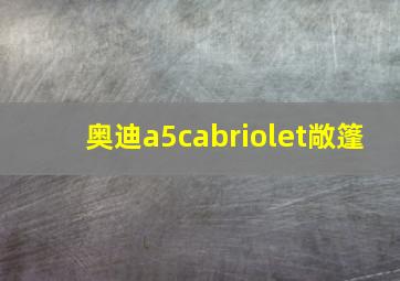 奥迪a5cabriolet敞篷