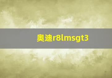 奥迪r8lmsgt3