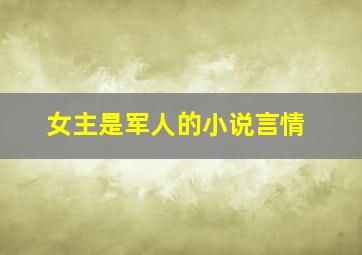 女主是军人的小说言情