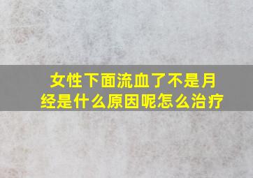 女性下面流血了不是月经是什么原因呢怎么治疗