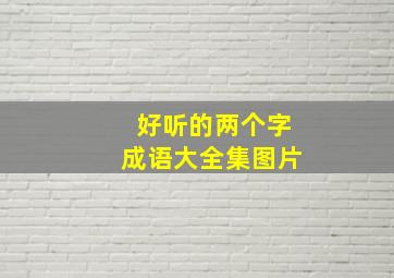 好听的两个字成语大全集图片