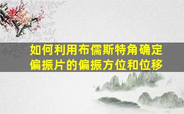 如何利用布儒斯特角确定偏振片的偏振方位和位移