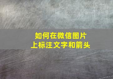 如何在微信图片上标注文字和箭头