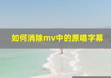 如何消除mv中的原唱字幕