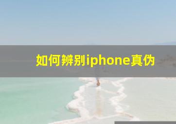 如何辨别iphone真伪