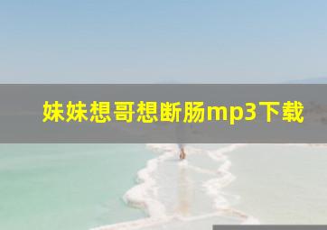 妹妹想哥想断肠mp3下载