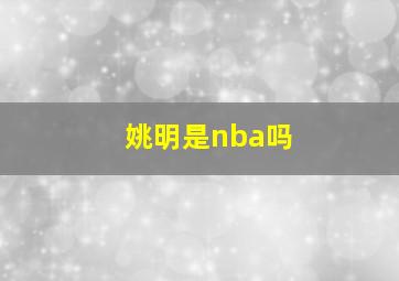 姚明是nba吗