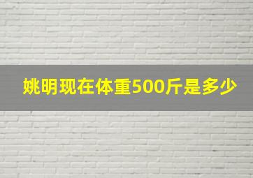 姚明现在体重500斤是多少