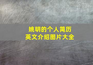 姚明的个人简历英文介绍图片大全