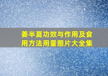 姜半夏功效与作用及食用方法用量图片大全集