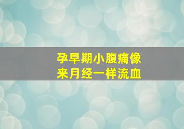 孕早期小腹痛像来月经一样流血