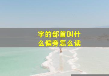 字的部首叫什么偏旁怎么读