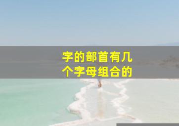 字的部首有几个字母组合的