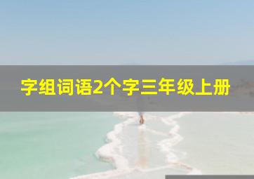 字组词语2个字三年级上册