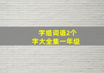 字组词语2个字大全集一年级