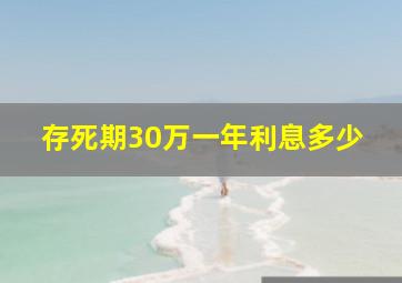 存死期30万一年利息多少