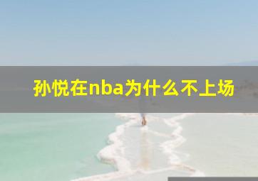 孙悦在nba为什么不上场