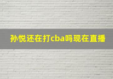 孙悦还在打cba吗现在直播