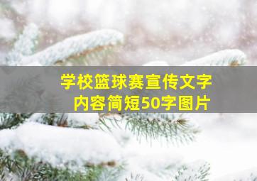 学校篮球赛宣传文字内容简短50字图片