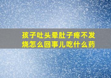 孩子吐头晕肚子疼不发烧怎么回事儿吃什么药