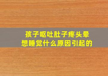 孩子呕吐肚子疼头晕想睡觉什么原因引起的