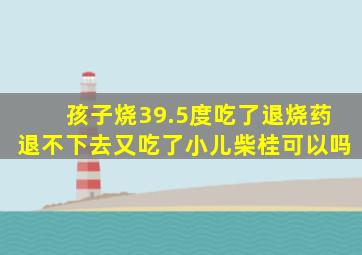 孩子烧39.5度吃了退烧药退不下去又吃了小儿柴桂可以吗