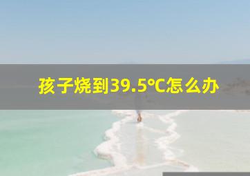 孩子烧到39.5℃怎么办