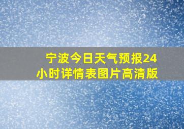 宁波今日天气预报24小时详情表图片高清版