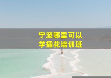 宁波哪里可以学插花培训班