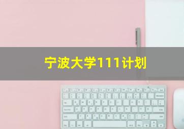 宁波大学111计划