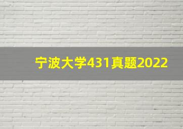 宁波大学431真题2022