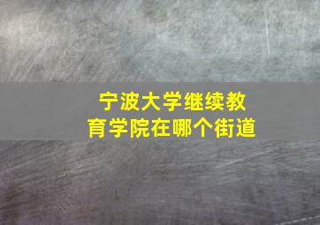 宁波大学继续教育学院在哪个街道