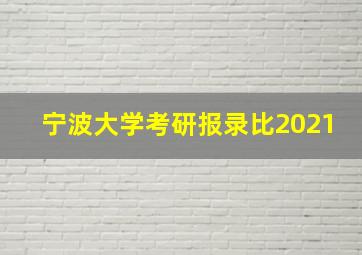 宁波大学考研报录比2021