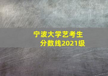 宁波大学艺考生分数线2021级