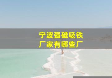 宁波强磁吸铁厂家有哪些厂