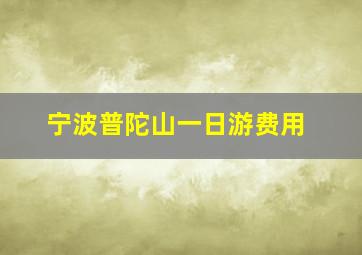 宁波普陀山一日游费用