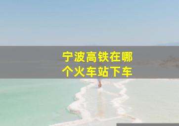 宁波高铁在哪个火车站下车