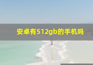 安卓有512gb的手机吗