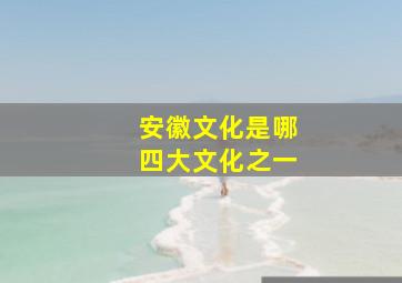 安徽文化是哪四大文化之一