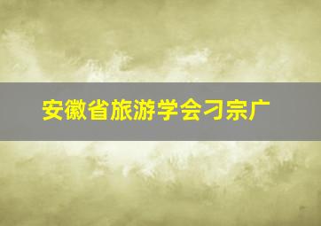 安徽省旅游学会刁宗广