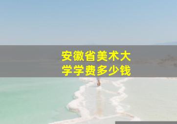 安徽省美术大学学费多少钱