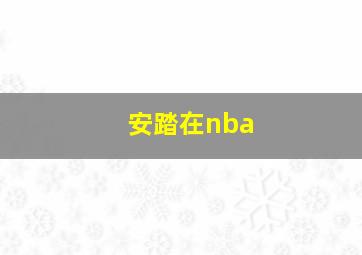 安踏在nba