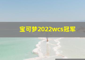 宝可梦2022wcs冠军