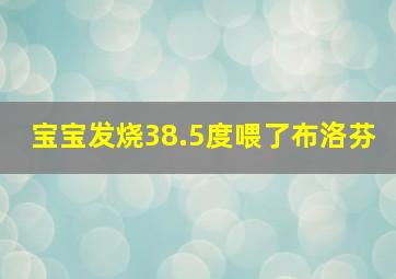 宝宝发烧38.5度喂了布洛芬