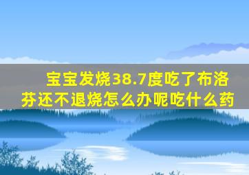 宝宝发烧38.7度吃了布洛芬还不退烧怎么办呢吃什么药