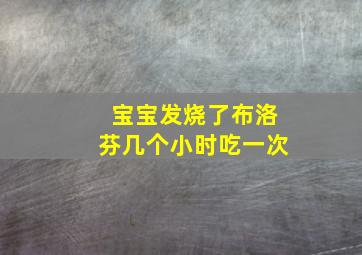 宝宝发烧了布洛芬几个小时吃一次